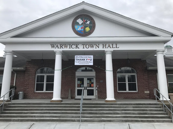 Warwick Town Hall Tribute to Esstenial Workers